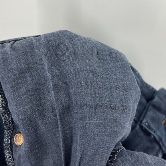 Mother Jeans Size 26 Womens Blue Looker Ankle Fray High Waisted Stretch Denim - Picture 8 of 11